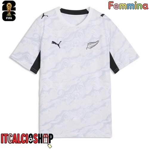 Nuova Zelanda Seconda Maglia Femmina Mondiali 2026 Manica Corta